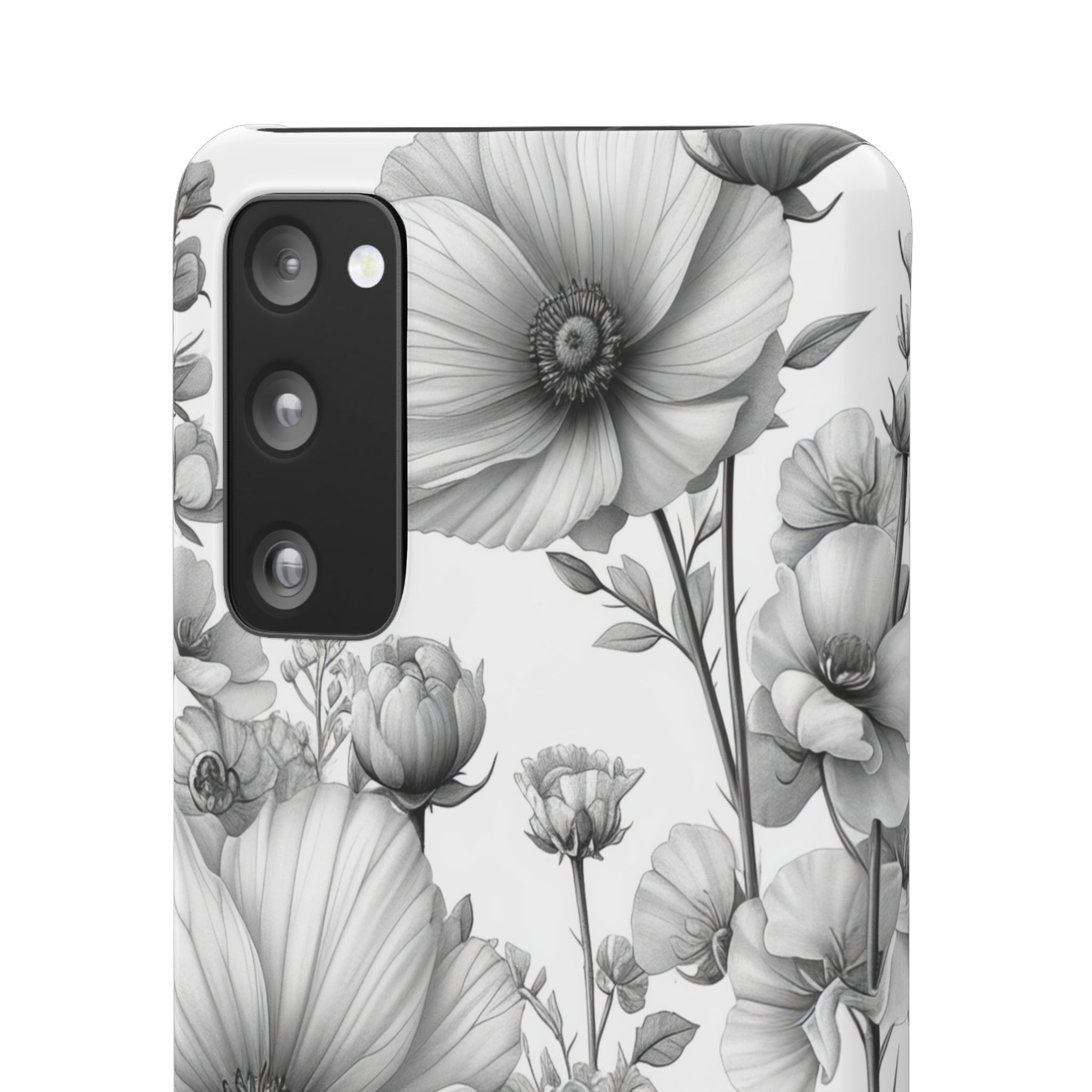 Monochrome Flora | Slim Phone Case for Samsung