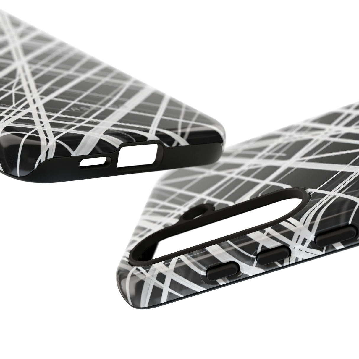 White Line Elegance - Protective Phone Case