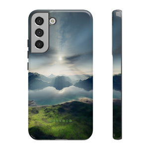 Landscape with Lake & Sun - Protective Phone Case