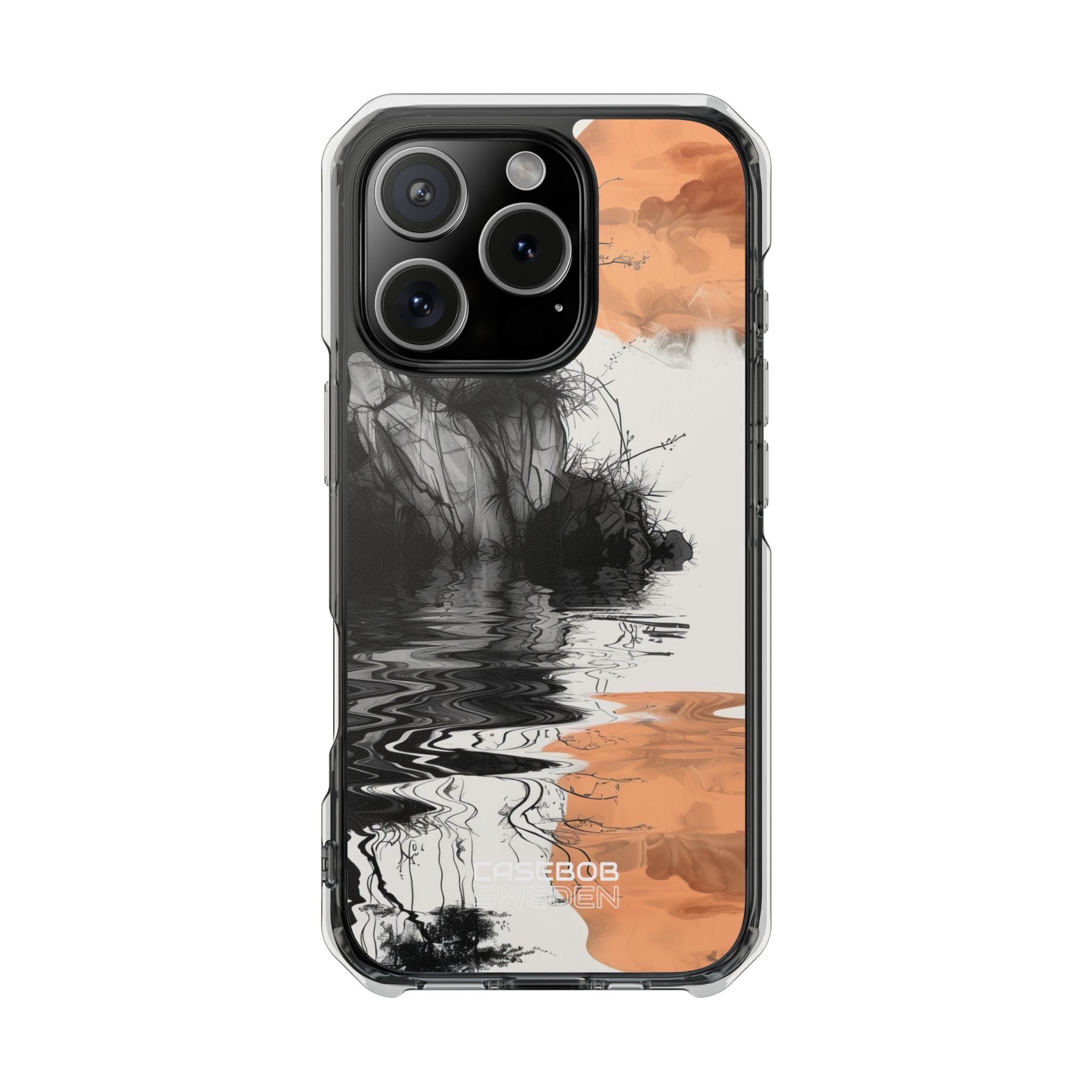 Orange Moon Reflection iPhone 16 - Impact Clear+