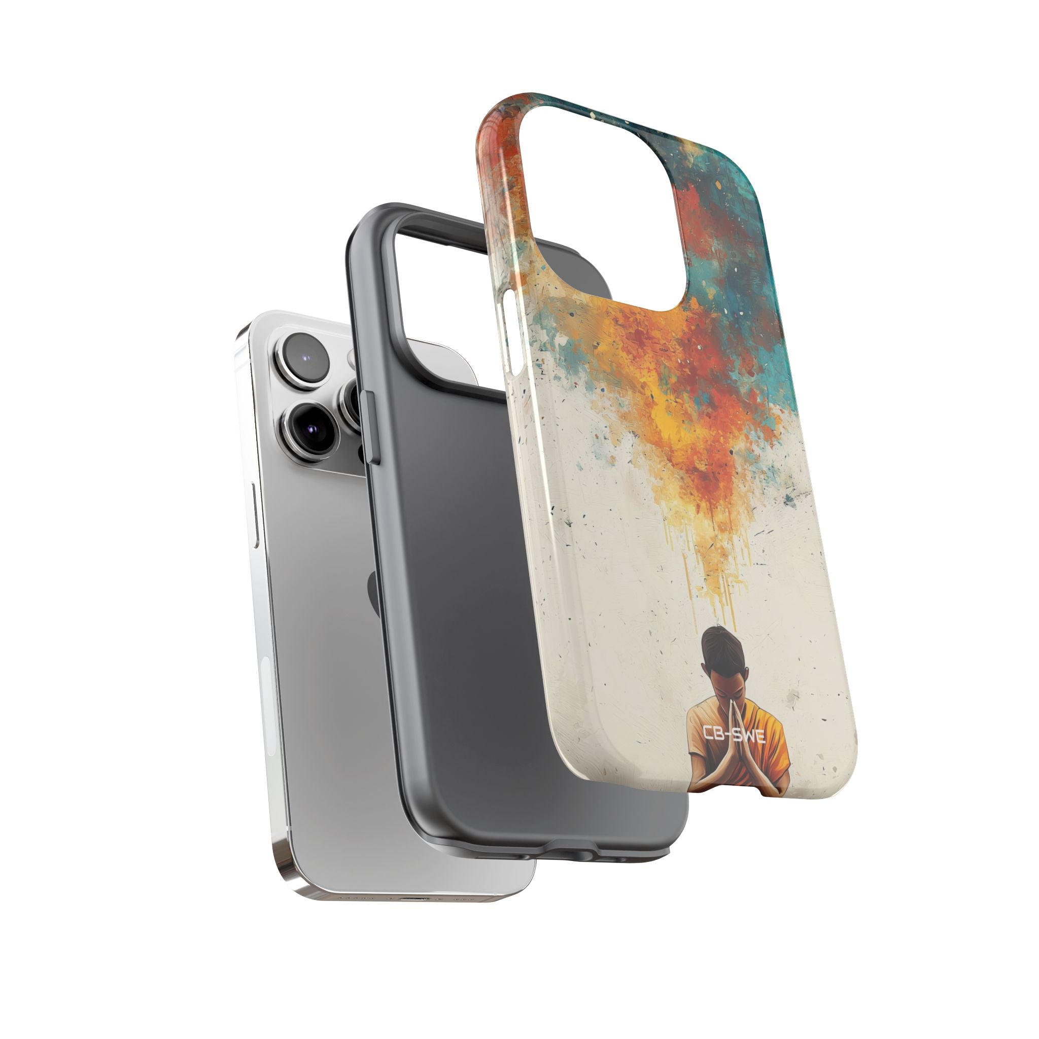 Monk Embracing Enlightenment - iPhone Case