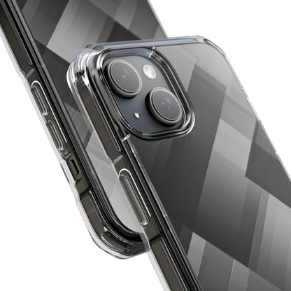 Grayscale Geometric Layers iPhone 15 - Impact Clear+