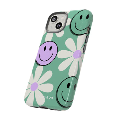 Smiley Daisy Glow iPhone 14 Case - Tough