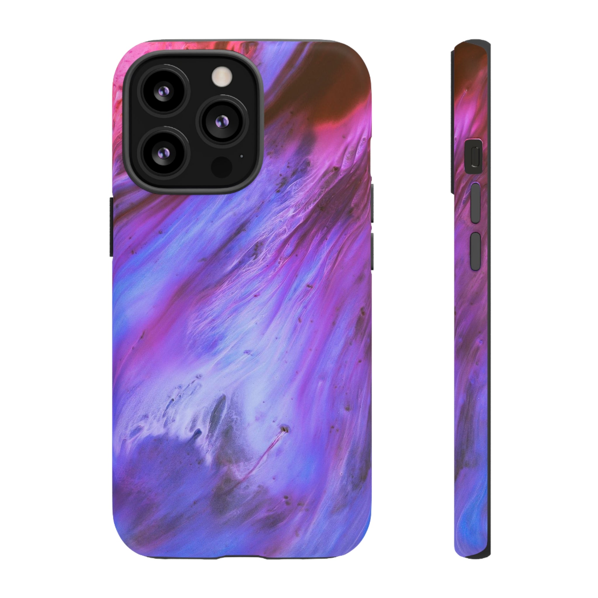 Purple Cosmos Ink Art iPhone Case (Protective) iPhone 13 Pro Matte Phone Case