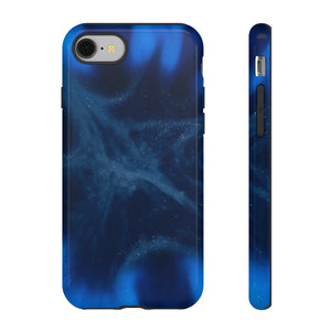 Blue Space Ink Art iPhone Case (Protective) iPhone 8 Glossy Phone Case