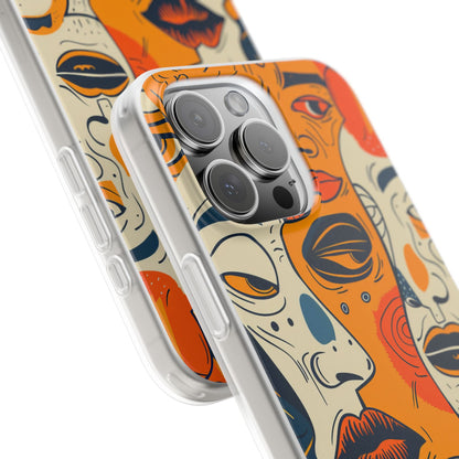 Tangled Faces Sunset iPhone 16 Pro Max Case - Soft