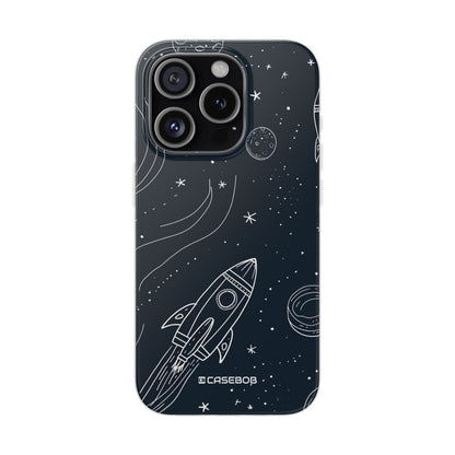 Cosmic Doodle Adventure | Flexible Phone Case for iPhone