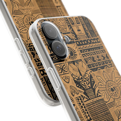 Tribal Faces iPhone 16 Plus Case - Soft