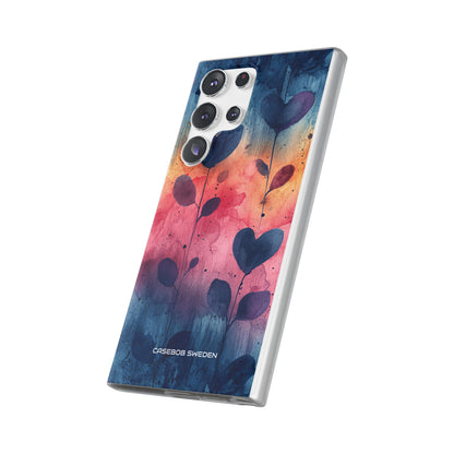 Watercolor Heart Art - Flexi Samsung S23 Phone Case