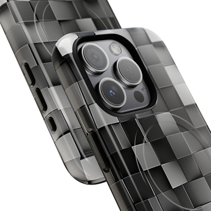 Monochrome Cube Depth iPhone 15 - Tough+