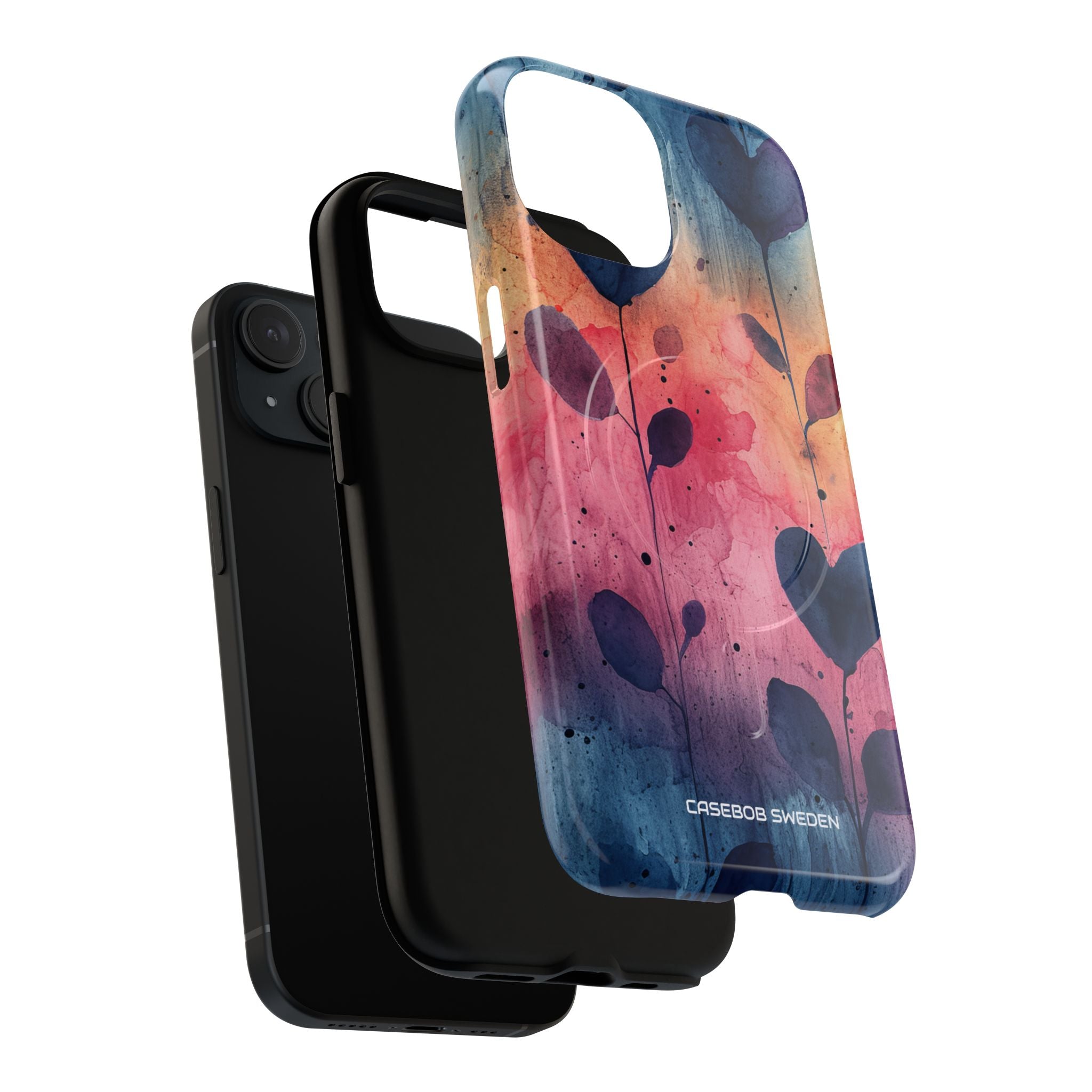 Watercolor Heart Art - Tough + MagSafe® iPhone 15 Phone Case