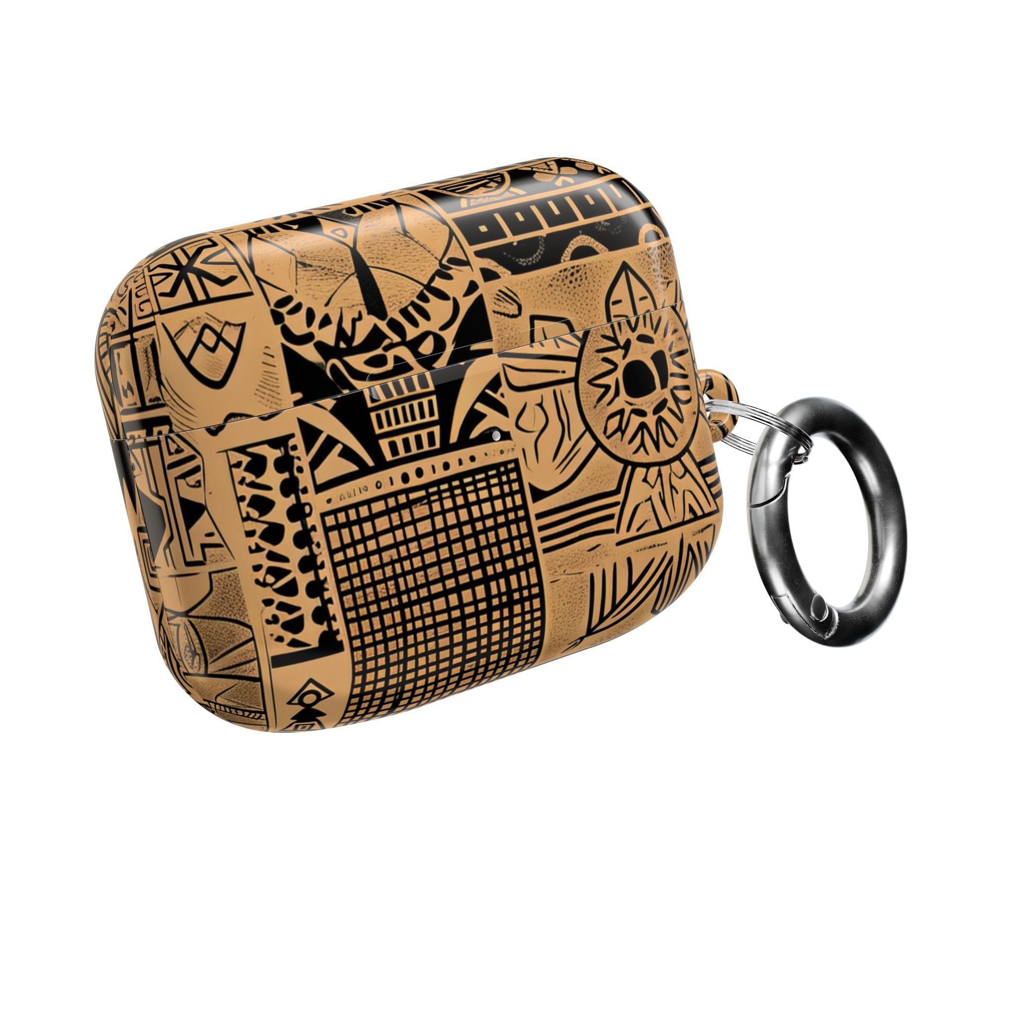 Celestial Faces Brown - AirPods Case