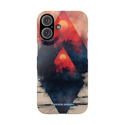 Red Sky Serenity - Slim iPhone 16 Phone Case