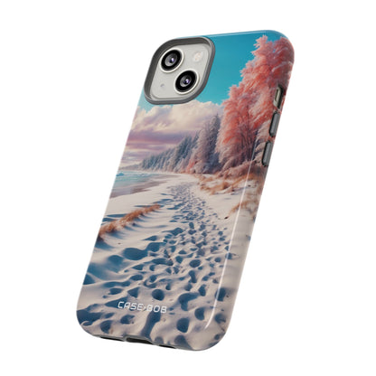 Snowy Footprints iPhone 14 Case - Tough