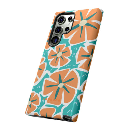 Orange Happy Flower - Protective Phone Case