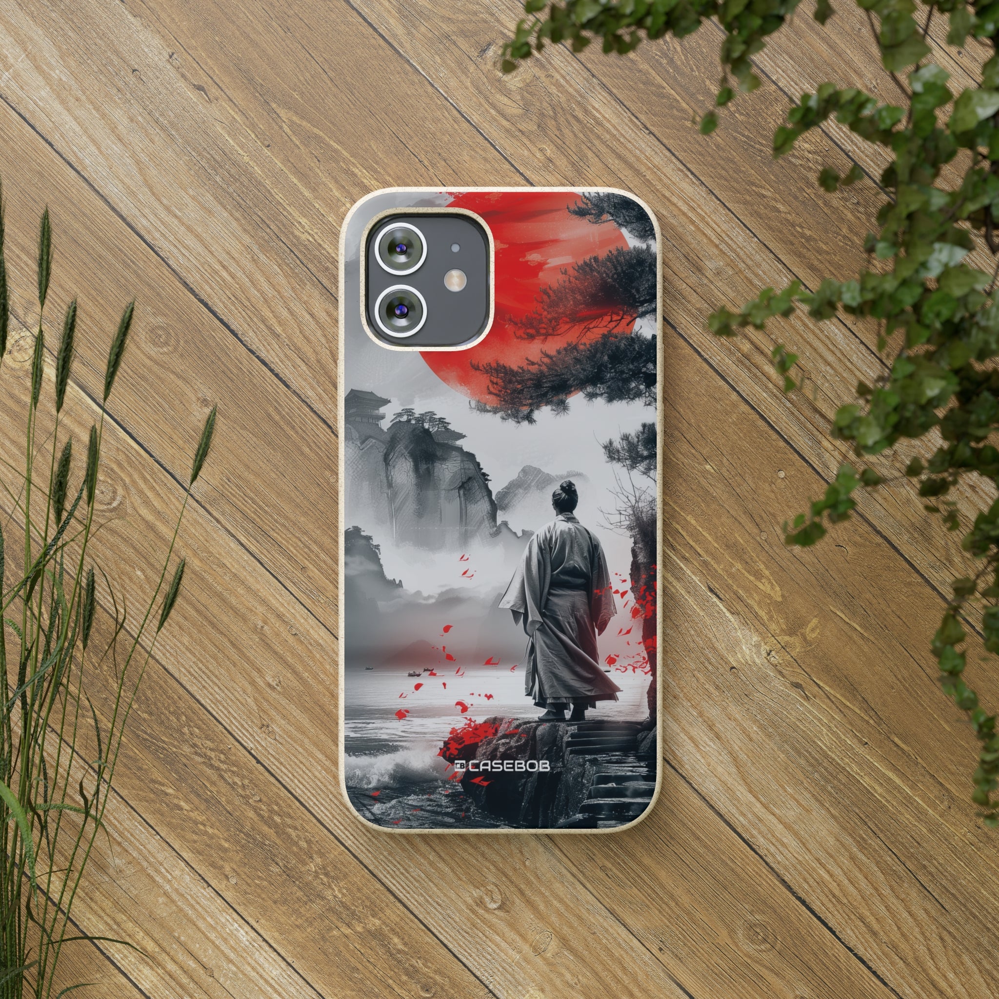 Serene Samurai Sunrise | Biodegradable Phone Case