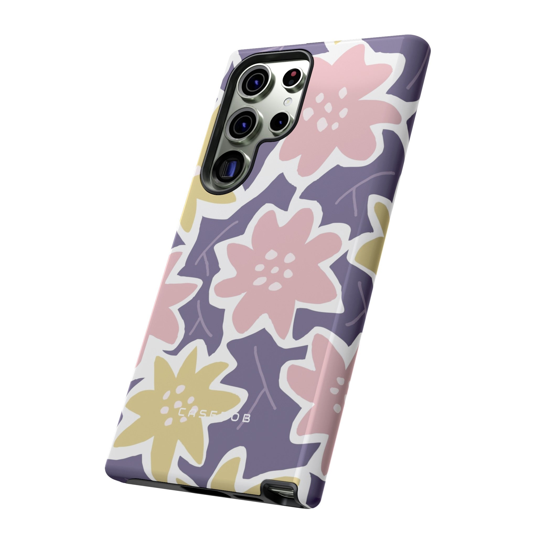 Purple Happy Flower - Protective Phone Case