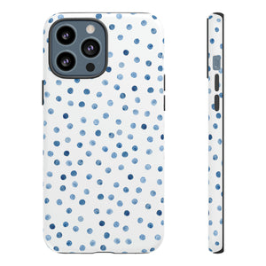 Blue Dots Pattern - Protective Phone Case