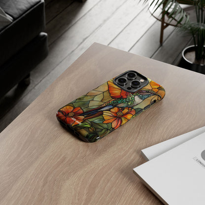 Hummingbird Dances Among Flowers - iPhone Case