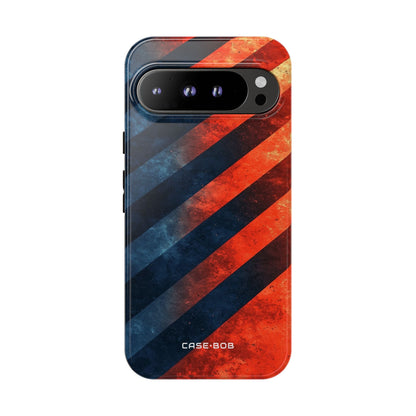 Diagonal Stripes Blaze Google Pixel 9 Pro XL Case - Tough