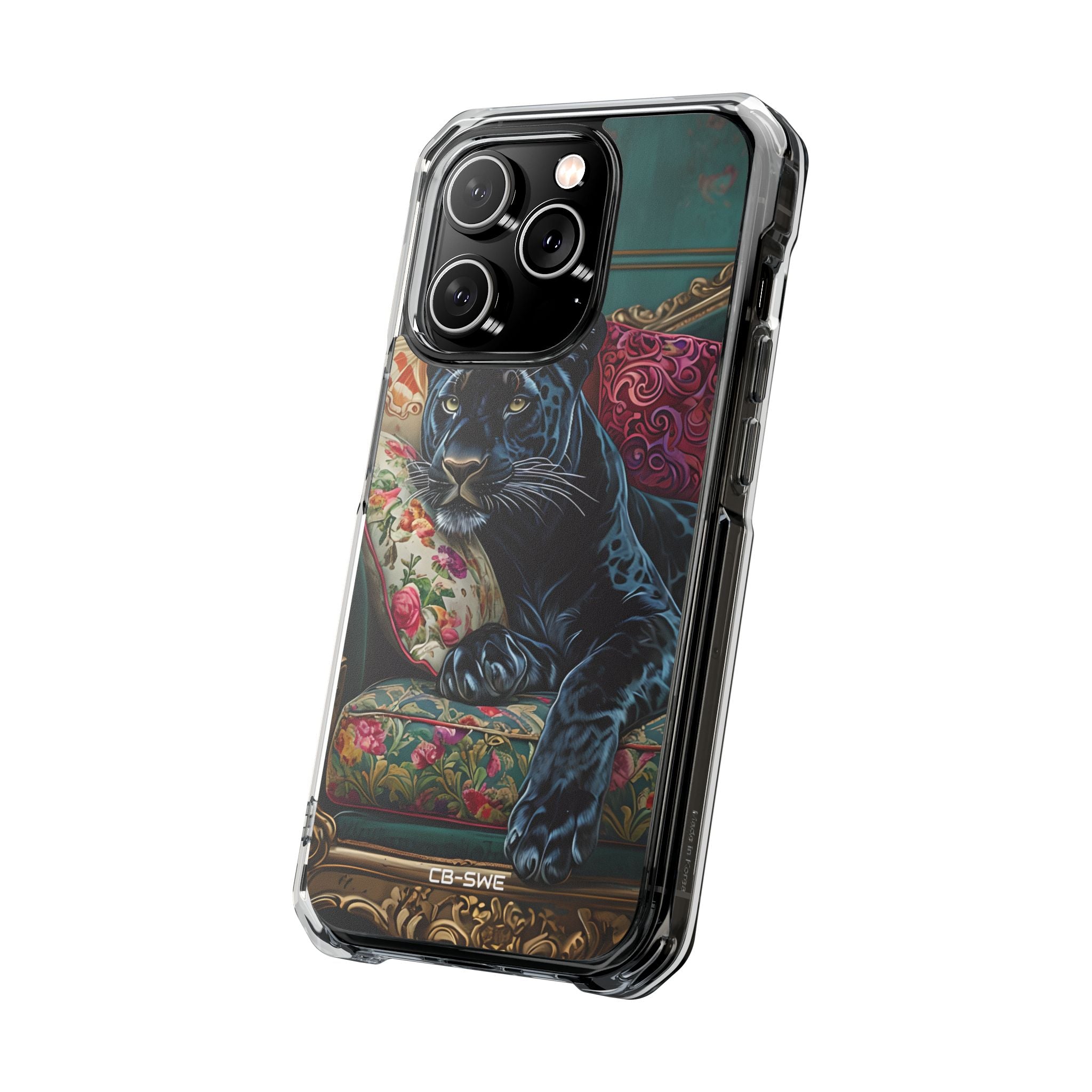 Panther on Vintage Chaise iPhone Case - Impact