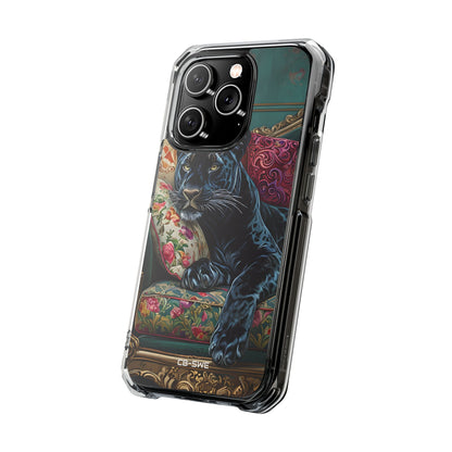 Panther on Vintage Chaise iPhone Case - Impact