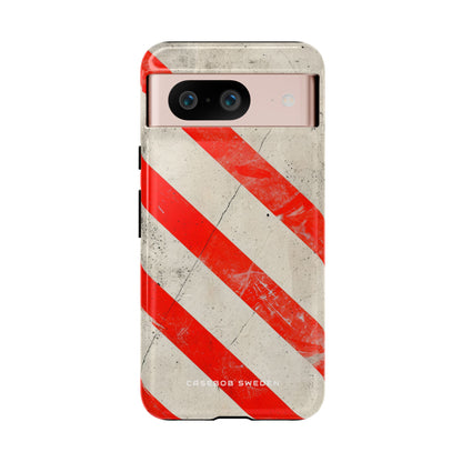 Striker Crimson Stripes Google Pixel 8 - Tough Phone Case