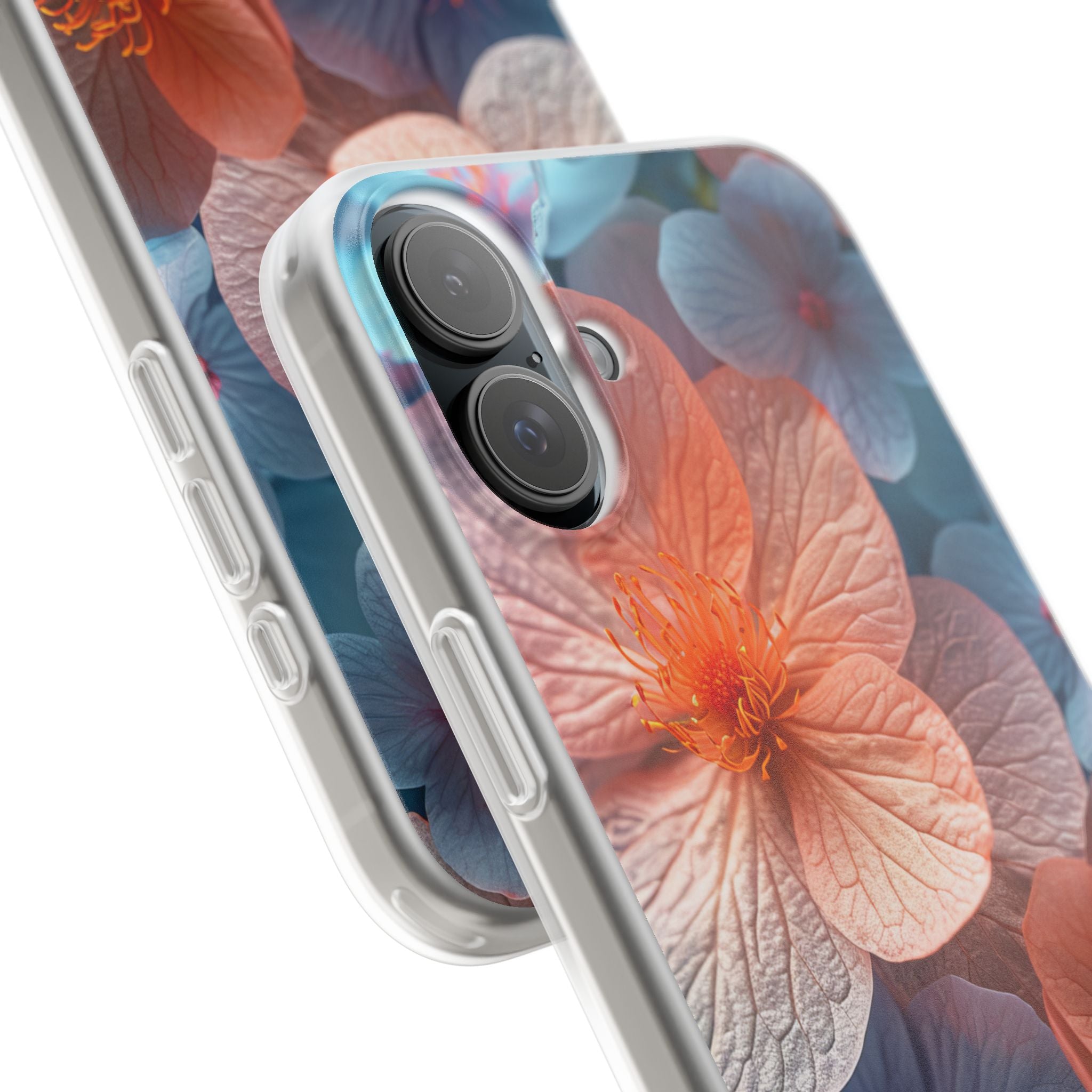 Peach Blossom Serenity - Flexi iPhone 16 Phone Case