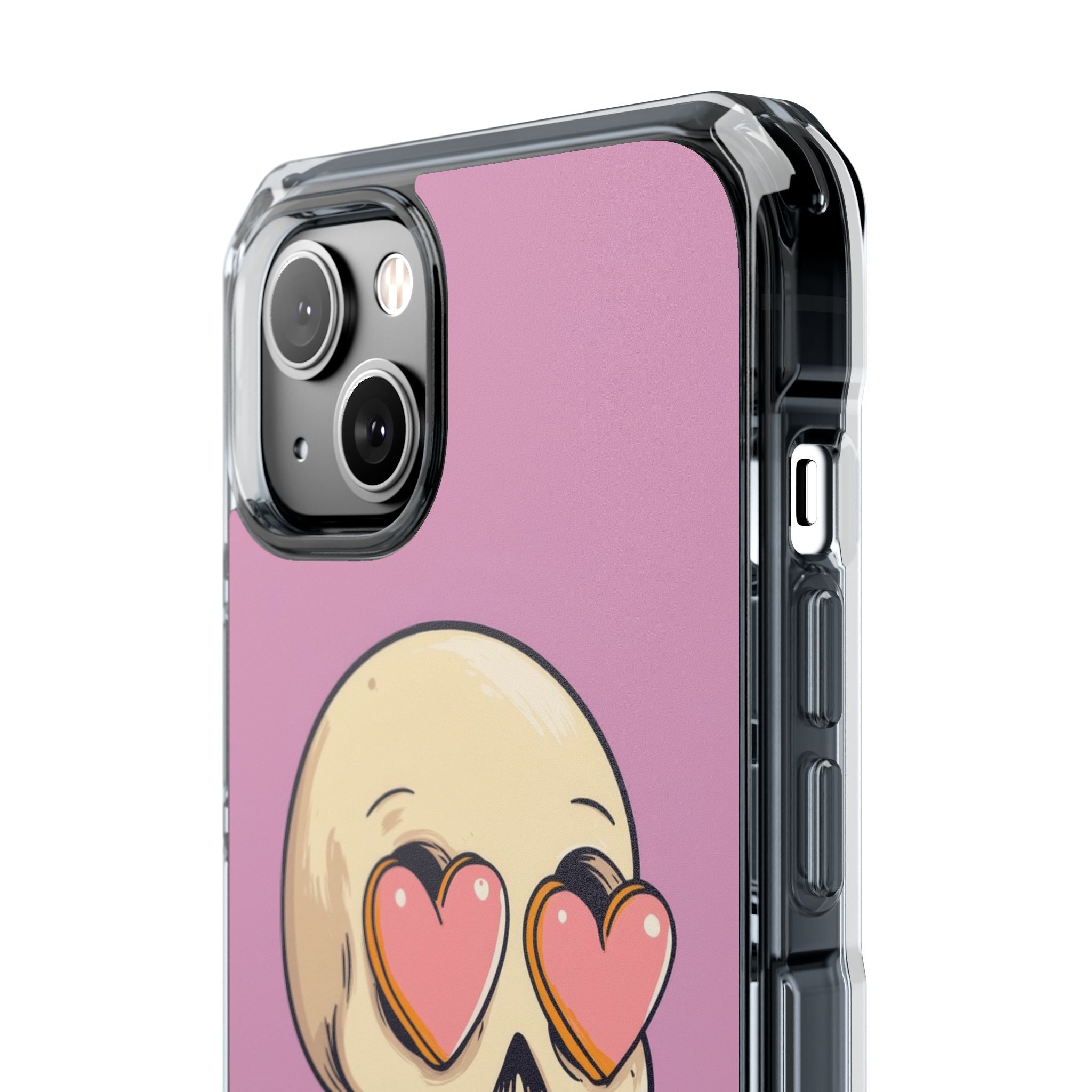 Heart Eyed Skull iPhone 14 Plus Case - Impact