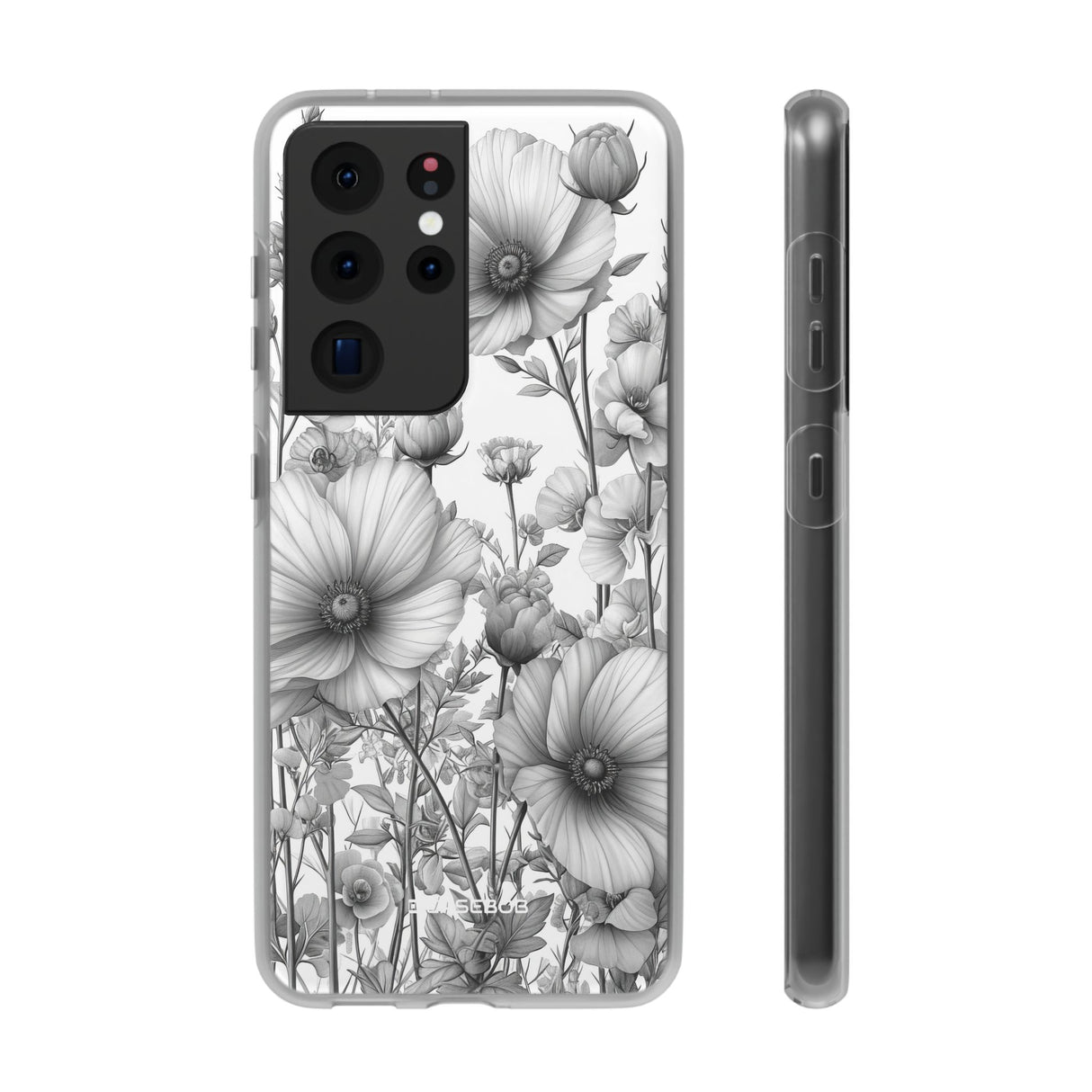 Monochrome Flora | Flexible Phone Case for Samsung Galaxy