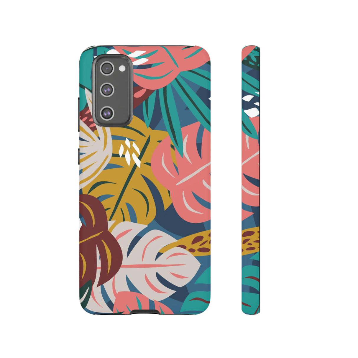 Tropical Leaf Mono - Protective Phone Case