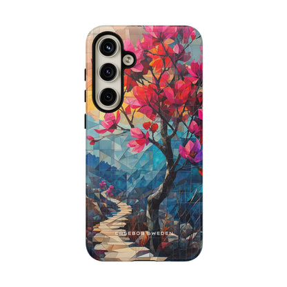 Vibrant Geometric Tree Landscape Samsung S24 - Tough Phone Case