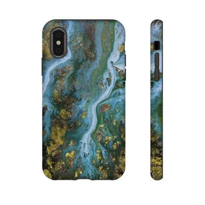 Ocean Blue Ink Art iPhone Case (Protective) iPhone X Matte Phone Case