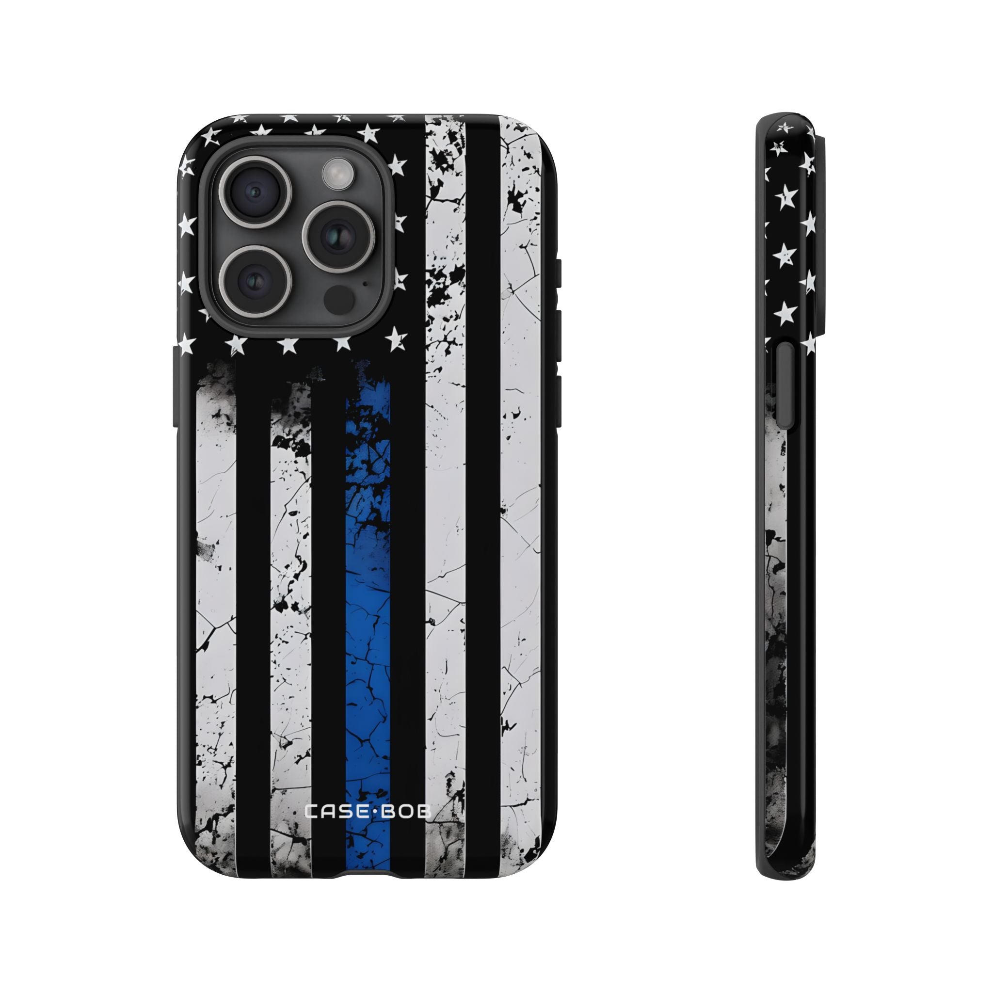 Blue Stripe Flag iPhone 15 Pro Max Case - Tough