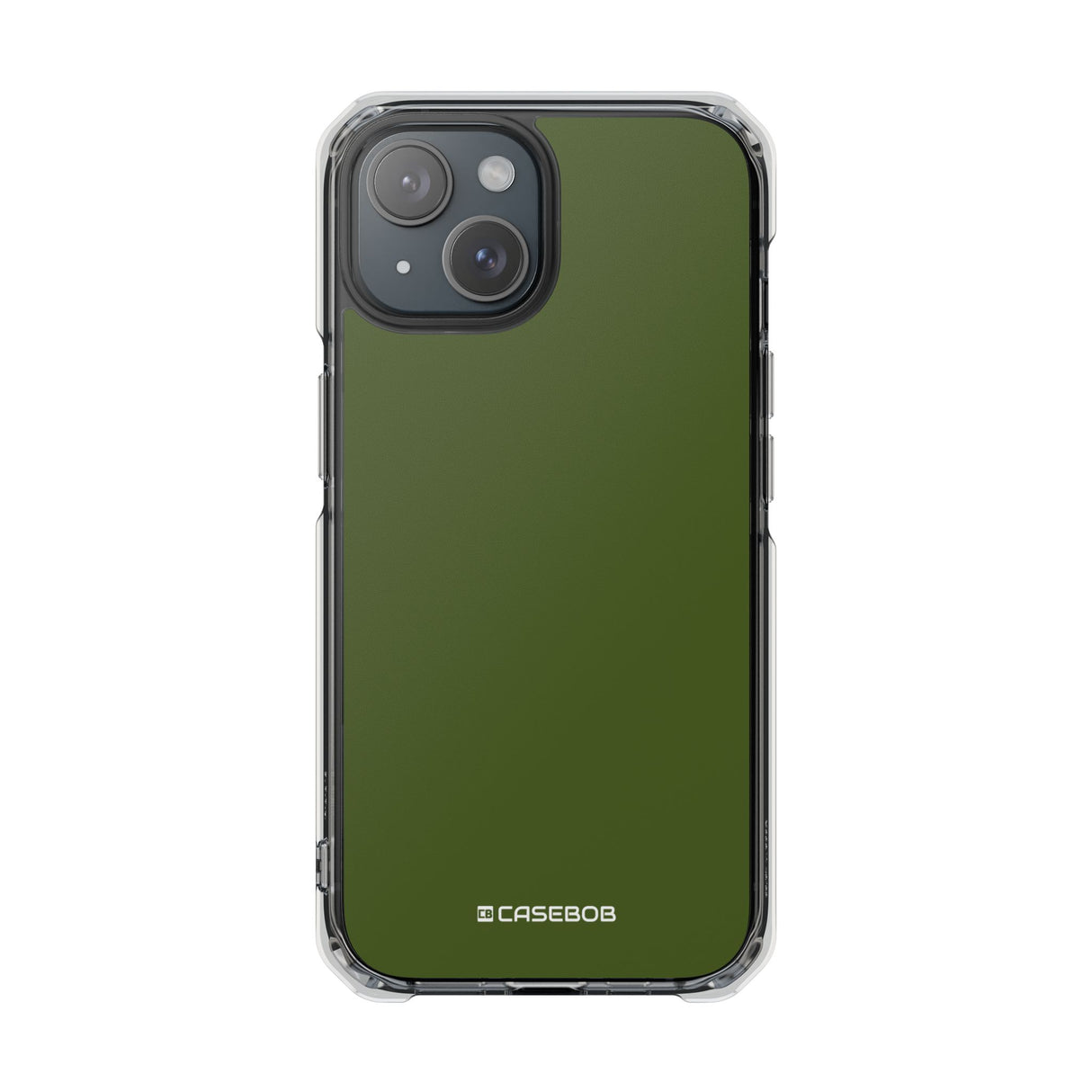 Dark Moss Green | Phone Case for iPhone (Clear Impact Case - Magnetic)