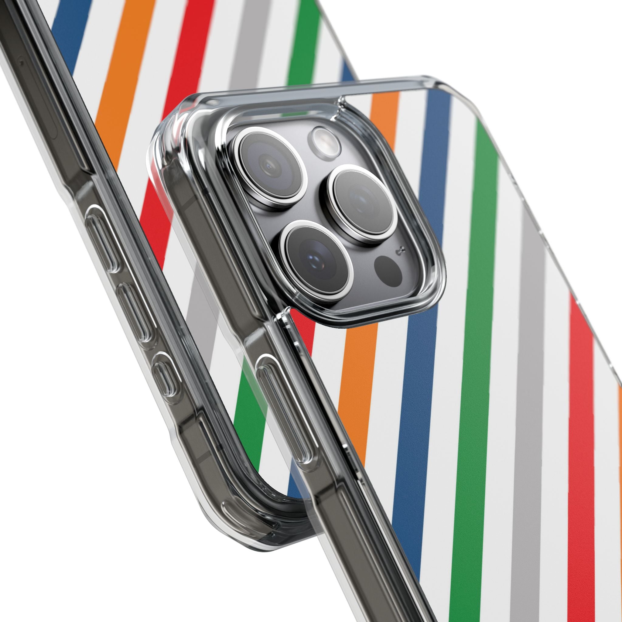 Vibrant Geometric Stripes iPhone Case - Impact