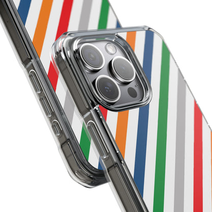 Vibrant Geometric Stripes iPhone Case - Impact
