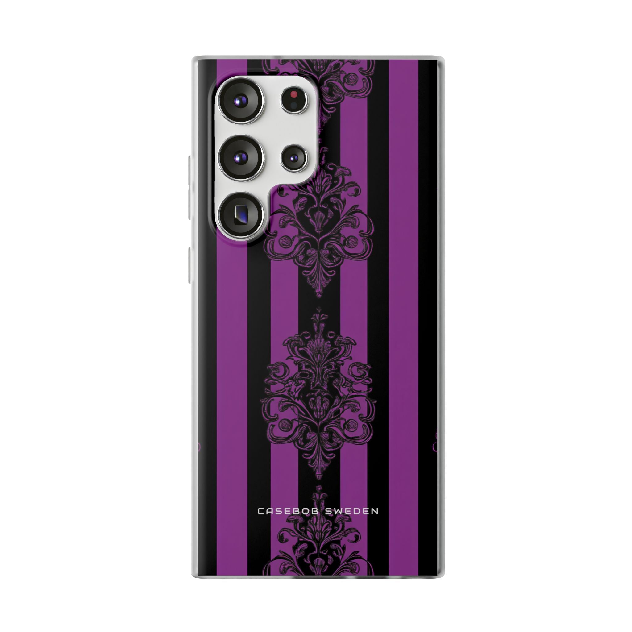 Gothic Elegance with Vertical Stripes and Ornamental Motifs Samsung S23 - Flexi Phone Case