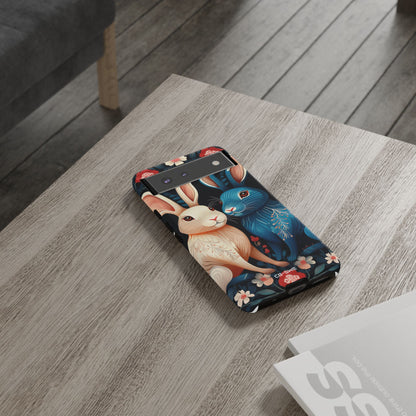 Rabbits Embrace Blossoms - Google Pixel Case