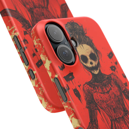 Haunting Scarlet Descent iPhone 16 - Slim Phone Case