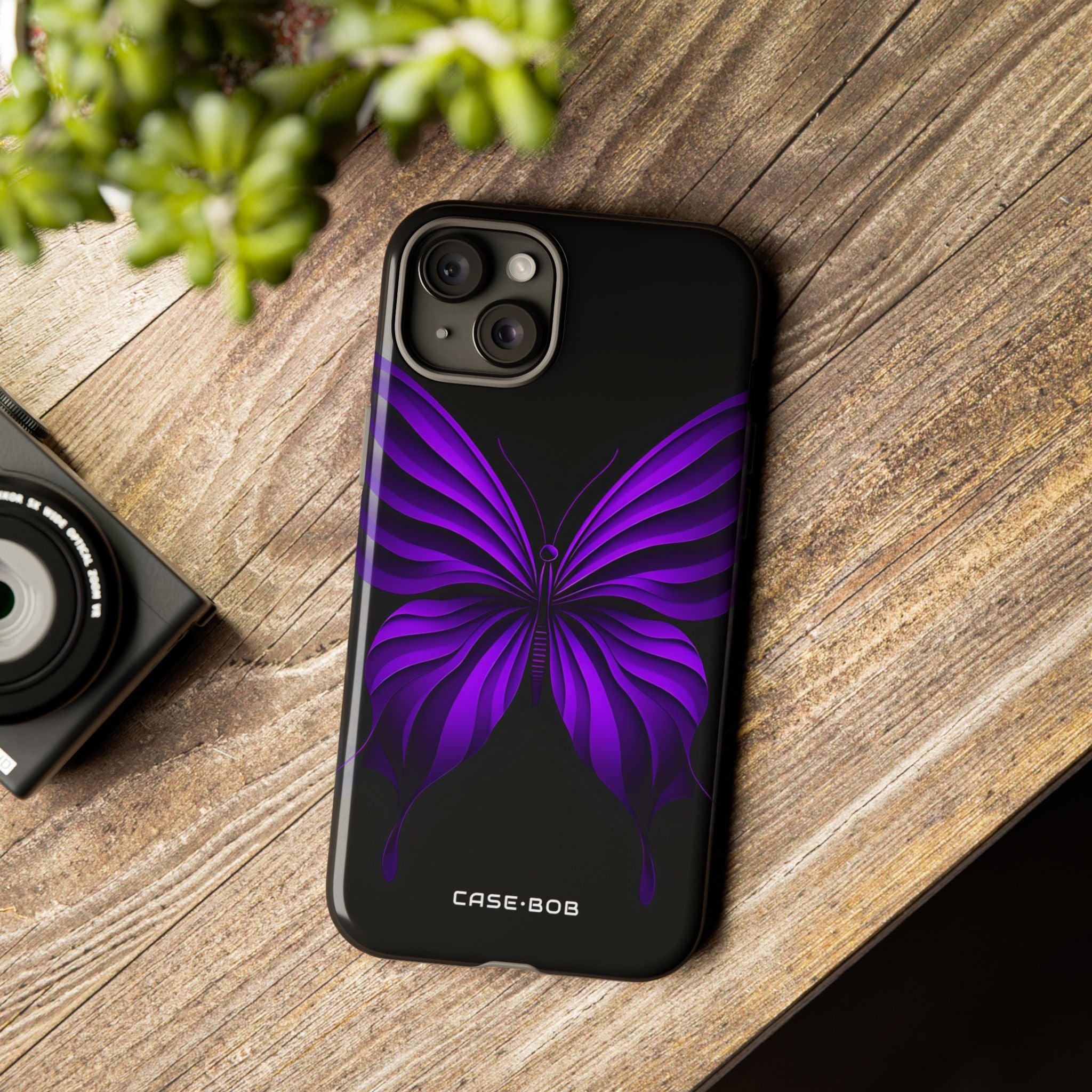 Violet Monarch iPhone 15 Plus Case - Tough