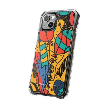 Playful Lines in Motion iPhone 14 - Clear Impact Phone Case