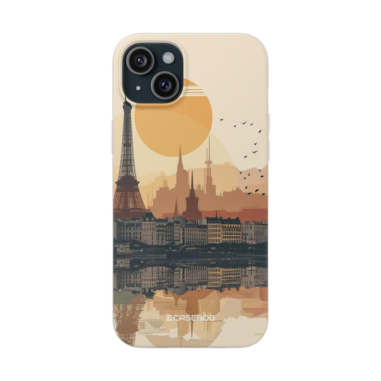 Parisian Sunset Serenity | Flexible Phone Case for iPhone