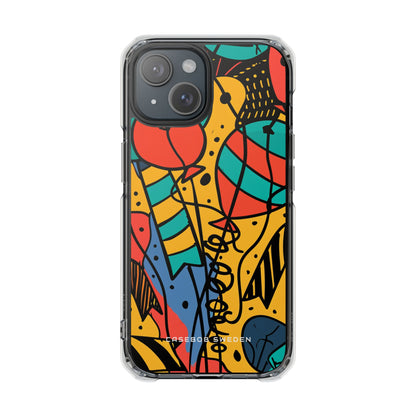 Playful Lines in Motion iPhone 15 - Clear Impact Phone Case