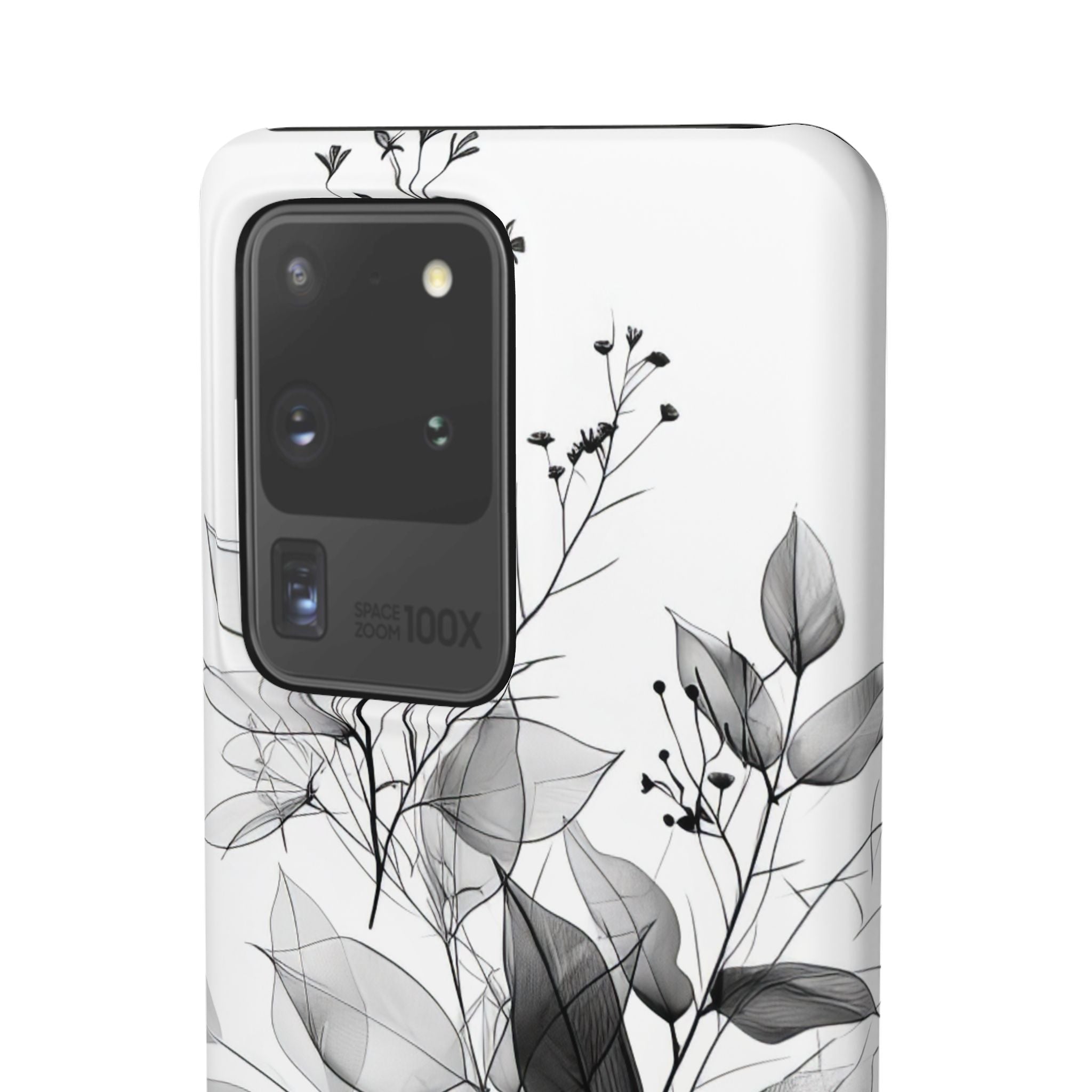 Monochrome Floral Elegance Samsung S20 - Slim Phone Case