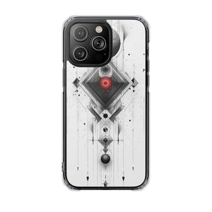 Red Geometry Harmony - Phone Case for iPhone (Clear Impact - Magnetic)