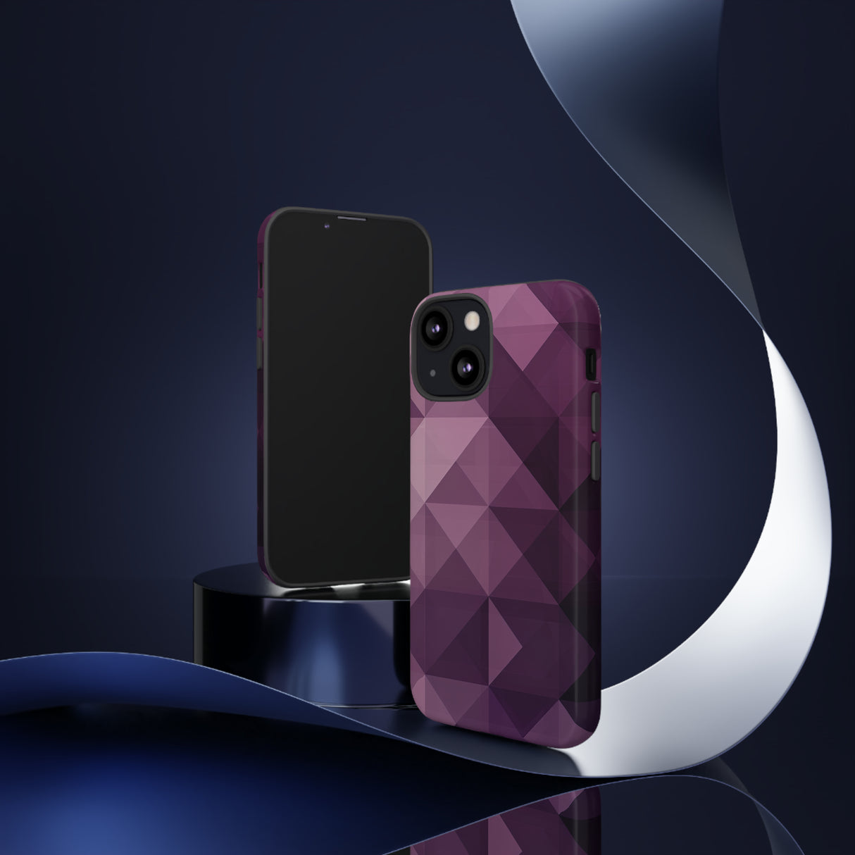 Purple Fade Squares - Protective Phone Case