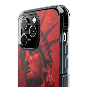 Red Liberty Revolution - Phone Case for iPhone (Clear Impact - Magnetic)