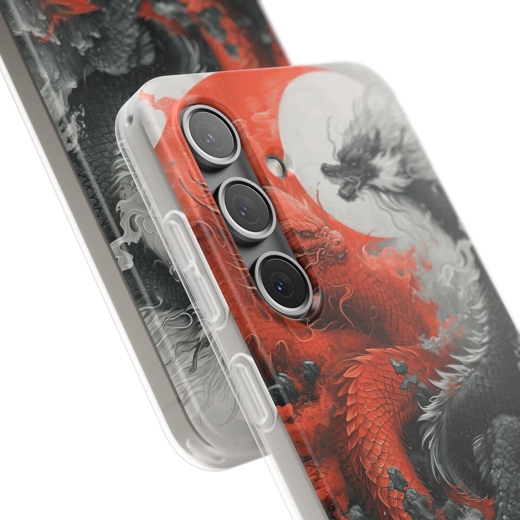 Twin Dragons Crimson Samsung S24 Case - Soft
