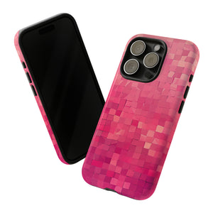 Pink Transition Squares - Protective Phone Case